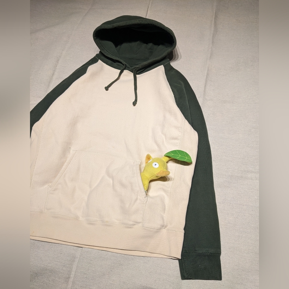 Vintage 2 Tone Cream and Green Gap hoodie mens L